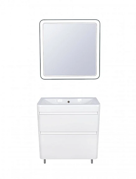 Комплект мебели Style Line Атлантика 60 напольный антискрейч белый матовый