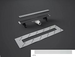 Душевой лоток Radaway 5L075S/5R075SGW 750 Slim с дизайн-решеткой под плитку 8-12 мм Душевой лоток Radaway 5L075S/5R075SGW 750 Slim с дизайн-решеткой под плитку 8-12 мм