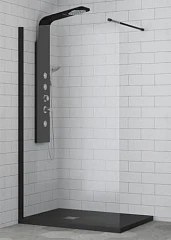 Душевая перегородка RGW Walk-in WA-010 B 120*195 профиль черный матовое стекло без поддона Душевая перегородка RGW Walk-in WA-010 B 120*195 профиль черный матовое стекло без поддона