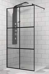 Душевая перегородка RGW Walk-in WA-111B 100*195 неподвижная профиль черный без поддона Душевая перегородка RGW Walk-in WA-111B 100*195 неподвижная профиль черный без поддона