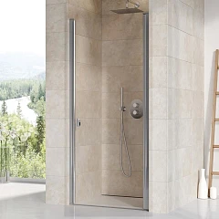 Душевая дверь в нишу Ravak Chrome CSD1-90 90*195 профиль глянцевый хром, стекло Transparent без поддона Душевая дверь в нишу Ravak Chrome CSD1-90 90*195 профиль глянцевый хром, стекло Transparent без поддона