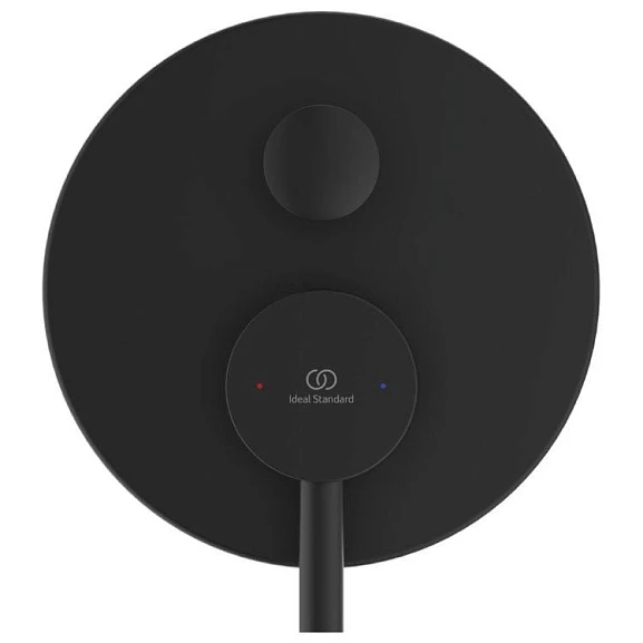 Смеситель Ideal Standard Ceraline A7389XG+A1000NU для ванны и душа скрытый монтаж черный матовый