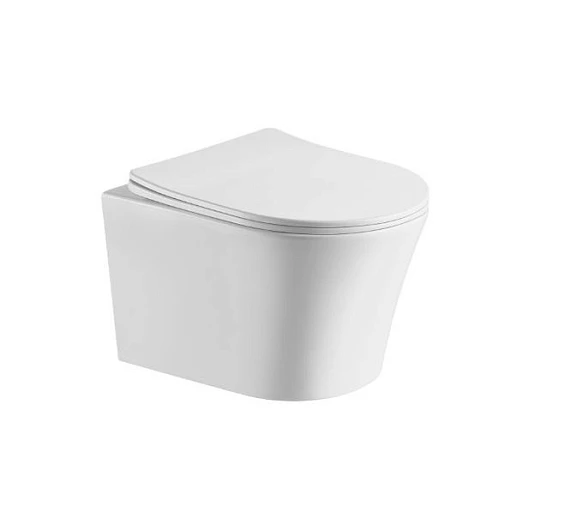 Подвесной унитаз Ceruttispa Adige Aria CT7837 36*49 безободковый с крышкой-сиденьем микролифт Slim