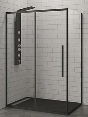 Душевой уголок RGW Stilvoll SV-42B 110*100*195 профиль черный прозрачное стекло без поддона Душевой уголок RGW Stilvoll SV-42B 110*100*195 профиль черный прозрачное стекло без поддона