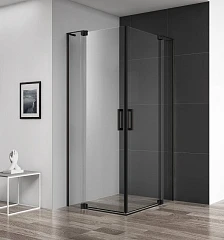 Душевой уголок Cezares SLIDER-A-2-100/110-C-NERO 100/110*100/110*195 профиль черный стекло прозрачное без поддона Душевой уголок Cezares SLIDER-A-2-100/110-C-NERO 100/110*100/110*195 профиль черный стекло прозрачное без поддона