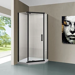Душевой уголок Vincea Stresa VSP 90*90*195 профиль черный матовый без поддона Душевой уголок Vincea Stresa VSP 90*90*195 профиль черный матовый без поддона