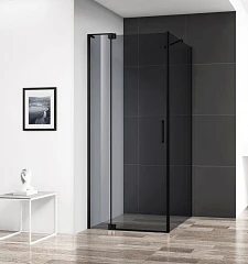 Душевой уголок Cezares SLIDER-AH-1-100-80/90-GRIGIO-NERO 80/90*100*195 профиль черный стекло тонированное без поддона Душевой уголок Cezares SLIDER-AH-1-100-80/90-GRIGIO-NERO 80/90*100*195 профиль черный стекло тонированное без поддона