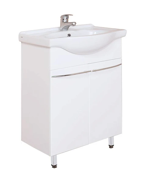 Тумба с раковиной Onika Селигер 60 белый глянец