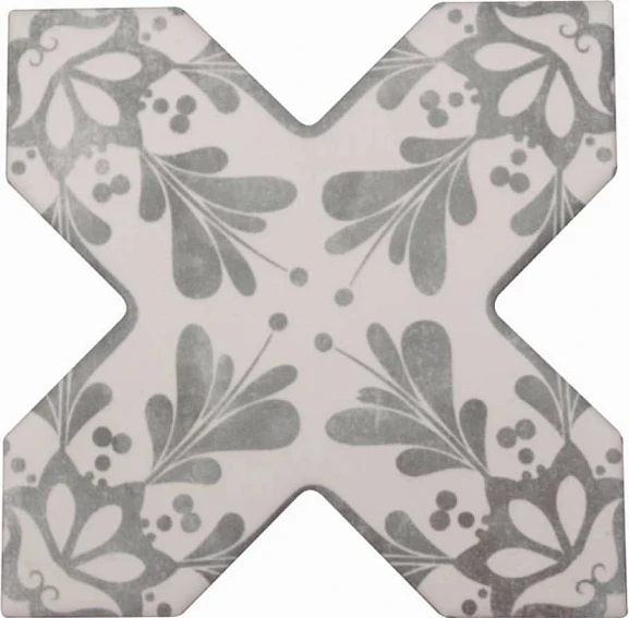 Керамогранит Cevica Becolors 13,25*13,25 Cross Decoro Stencil Grey