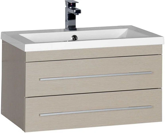 Тумба с раковиной Aquanet Нота 75 светлый дуб (раковина Нота 75)