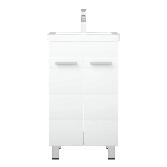 Тумба с раковиной Corozo Денвер 50 белый глянец