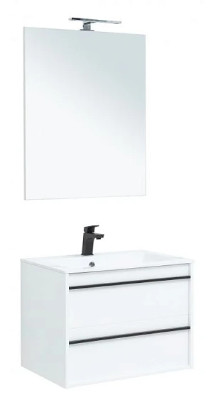 Комплект мебели Aquanet Lino 70 белый матовый