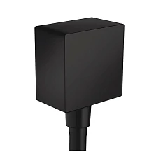 Шланговое подключение Hansgrohe Fixfit Square 26455670 черное матовое Шланговое подключение Hansgrohe Fixfit Square 26455670 черное матовое