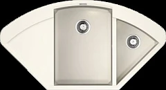 Кухонная мойка Omoikiri Sakaime 105,7*57,5 гранитная крошка белая угловая полуторная с крылом Кухонная мойка Omoikiri Sakaime 105,7*57,5 гранитная крошка белая угловая полуторная с крылом