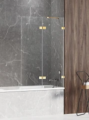 Душевая шторка на ванну New Trendy Avexa Gold Shine EXK-2191 140*150 R Душевая шторка на ванну New Trendy Avexa Gold Shine EXK-2191 140*150 R