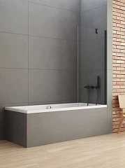 Душевая шторка на ванну New Trendy New Soleo Black P-0080-WP 80*140 L/R прямой кронштейн Душевая шторка на ванну New Trendy New Soleo Black P-0080-WP 80*140 L/R прямой кронштейн