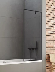 Душевая шторка на ванну New Trendy New Soleo Black P-0096-WP 90*140 L/R прямой кронштейн Душевая шторка на ванну New Trendy New Soleo Black P-0096-WP 90*140 L/R прямой кронштейн
