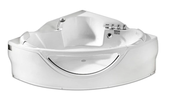Акриловая ванна Gemy G9025 II C 155х155 со стеклянной стенкой