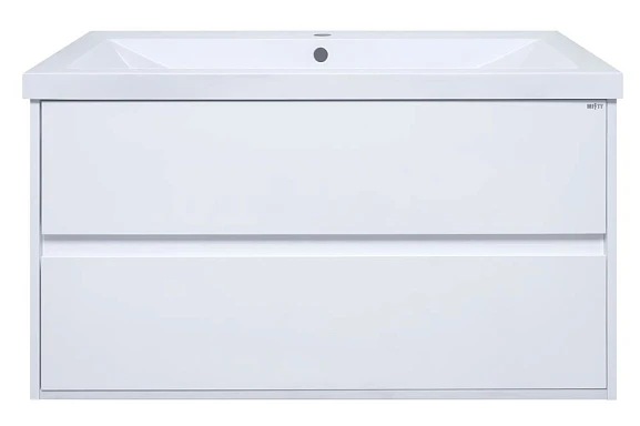 Тумба с раковиной Misty Алиса 100 подвесная белая