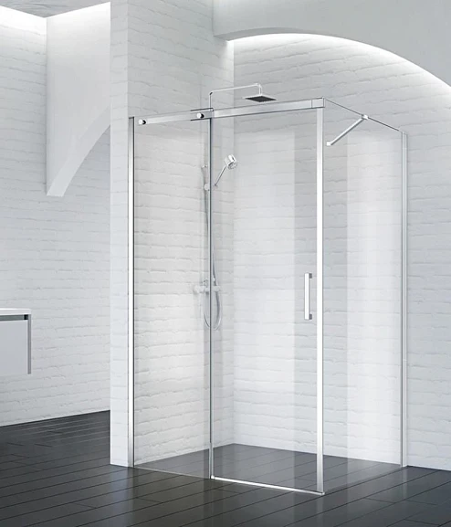 Душевой уголок BelBagno ACQUA-A-1 100*100*198 с поддоном 100*100*3 черный матовый