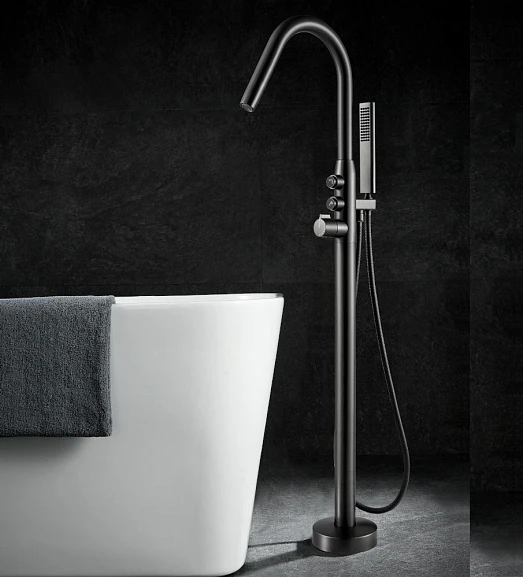 Напольный смеситель Black & White Universe U7752GM серый матовый