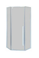 Душевое ограждение Ceruttispa C3AW 90*90*195 L/R прозрачное стекло, профиль белый, без поддона Душевое ограждение Ceruttispa C3AW 90*90*195 L/R прозрачное стекло, профиль белый, без поддона