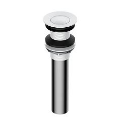Донный клапан WasserKRAFT A251 Push-up белый, покрытие Soft-touch, без перелива