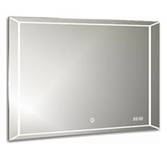 Зеркало Aquanika Quadro 80*60 AQQ6080RU03 с подсветкой и сенсорным выключателем, часы