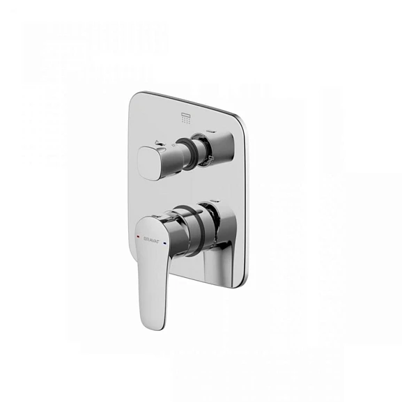 Смеситель Bravat Source (PB8173218CP-3-ENG+D969CP-B-ENG) для ванны и душа скрытый монтаж (3-функц) хром (комплект)