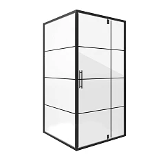 Душевое ограждение Niagara Nova NG-0200-08 BLACK 100*100*190 L/R квадрат, дверь распашная, без поддона Душевое ограждение Niagara Nova NG-0200-08 BLACK 100*100*190 L/R квадрат, дверь распашная, без поддона