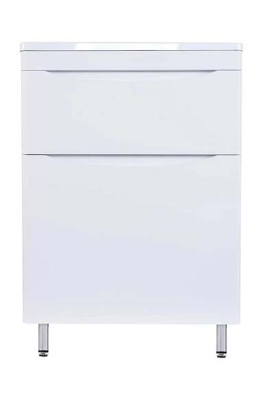 Тумба с раковиной Style Line Бергамо мини 60 антискрейч белая матовая напольная