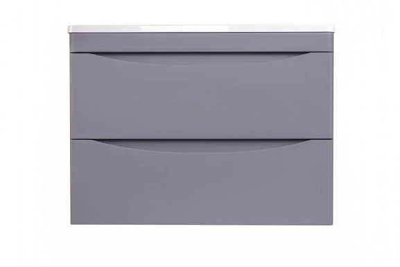 Тумба с раковиной Style Line Бергамо мини 70 антискрейч серая матовая подвесная