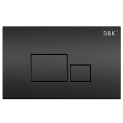 Клавиша смыва D&K Quadro DB1519025 черная матовая