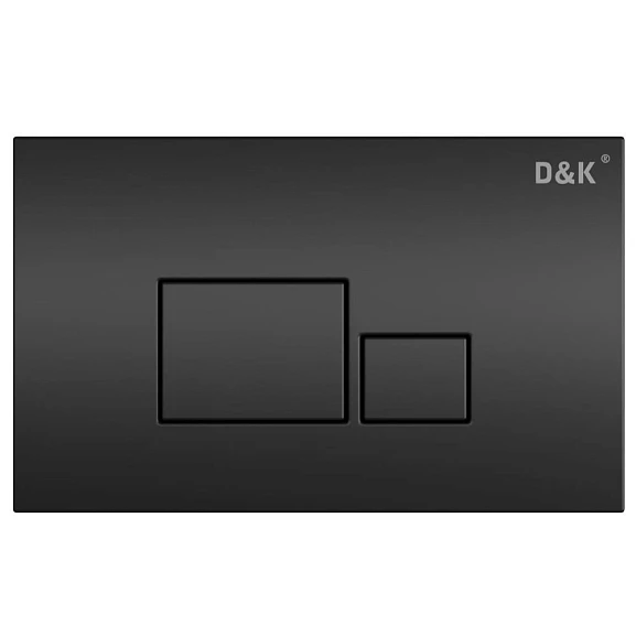 Клавиша смыва D&K Quadro DB1519025 черная матовая