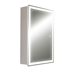 Зеркало-шкаф Silver Mirrors Киото-2 50 Flip сенсорный выключатель с Led-подсветкой и антизапотеванием L/R