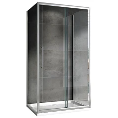 Душевой уголок ABBER Schwarzer Diamant П-образный AG30120H-S90-S90 120*90*195 L/R без поддона Душевой уголок ABBER Schwarzer Diamant П-образный AG30120H-S90-S90 120*90*195 L/R без поддона