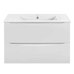Тумба с раковиной Vincea Mia Slim 80 белый глянец Тумба с раковиной Vincea Mia Slim 80 белый глянец