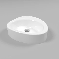 Накладная раковина Whitecross Moonstone B 40*35 белая глянцевая Накладная раковина Whitecross Moonstone B 40*35 белая глянцевая