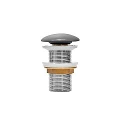 Донный клапан Iddis Optima Home OPHGM00i88 1 1/4 серый матовый без перелива