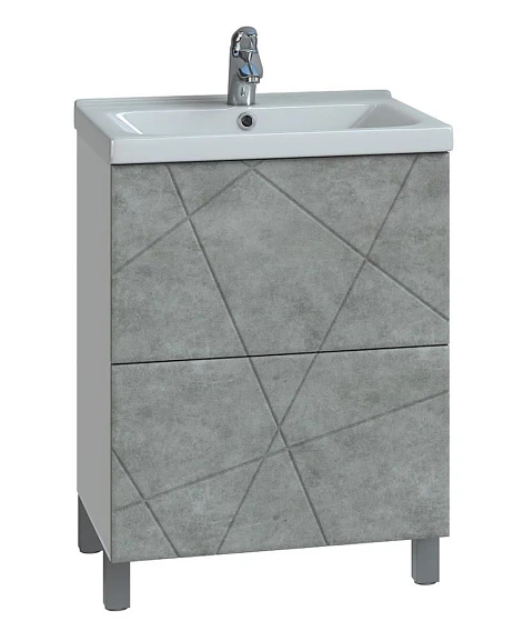 Тумба с раковиной Vigo Geometry 50 бетон