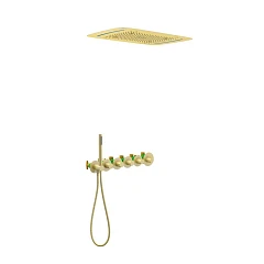 Душевой комплект Timo Saona SX-2319/17SM с термостатом и Led-подсветкой золото матовый Душевой комплект Timo Saona SX-2319/17SM с термостатом и Led-подсветкой золото матовый