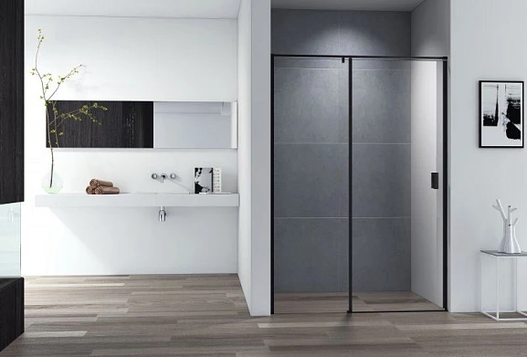 Душевая дверь в нишу Cezares URBAN-B-12-100-C-NERO 100*195 L/R без поддона