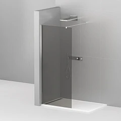 Душевая перегородка Cezares LIBERTA-L-1-110-120-GR-Cr Walk-in 110*120*195 L/R с односторонним входом, стекло графит, профиль хром без поддона Душевая перегородка Cezares LIBERTA-L-1-110-120-GR-Cr Walk-in 110*120*195 L/R с односторонним входом, стекло графит, профиль хром без поддона