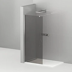 Душевая перегородка Cezares LIBERTA-L-1-90-GR-Cr Walk-in 90*195 L/R с односторонним входом, стекло графит, профиль хром без поддона Душевая перегородка Cezares LIBERTA-L-1-90-GR-Cr Walk-in 90*195 L/R с односторонним входом, стекло графит, профиль хром без поддона