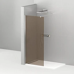 Душевая перегородка Cezares LIBERTA-L-1-110-120-BR-Cr Walk-in 110*120*195 L/R с односторонним входом, стекло бронза, профиль хром без поддона Душевая перегородка Cezares LIBERTA-L-1-110-120-BR-Cr Walk-in 110*120*195 L/R с односторонним входом, стекло бронза, профиль хром без поддона