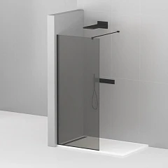 Душевая перегородка Cezares LIBERTA-L-1-90-120-GR-NERO Walk-in 90*120*195 L/R с односторонним входом, стекло графит, профиль черный без поддона Душевая перегородка Cezares LIBERTA-L-1-90-120-GR-NERO Walk-in 90*120*195 L/R с односторонним входом, стекло графит, профиль черный без поддона