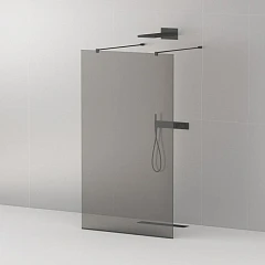 Душевая перегородка Cezares LIBERTA-L-2-90-120-GR-NERO Walk-in 90*120*195 L/R с возможностью двустороннего входа, стекло графит, профиль черный без поддона Душевая перегородка Cezares LIBERTA-L-2-90-120-GR-NERO Walk-in 90*120*195 L/R с возможностью двустороннего входа, стекло графит, профиль черный без поддона