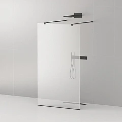 Душевая перегородка Cezares LIBERTA-L-2-115-C-NERO Walk-in 115*195 L/R с возможностью двустороннего входа, стекло прозрачное, профиль черный без поддона Душевая перегородка Cezares LIBERTA-L-2-115-C-NERO Walk-in 115*195 L/R с возможностью двустороннего входа, стекло прозрачное, профиль черный без поддона