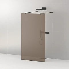Душевая перегородка CezaresLIBERTA-L-2-100-120-BR-NERO Walk-in 100*120*195 L/R с возможностью двустороннего входа, стекло бронза, профиль черный без поддона Душевая перегородка CezaresLIBERTA-L-2-100-120-BR-NERO Walk-in 100*120*195 L/R с возможностью двустороннего входа, стекло бронза, профиль черный без поддона