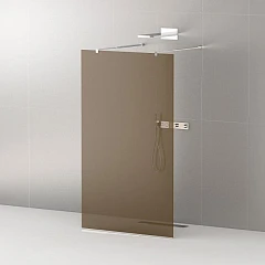 Душевая перегородка Cezares LIBERTA-L-2-100-BR-Cr Walk-in 100*195 L/R с возможностью двустороннего входа, стекло бронза, профиль хром без поддона Душевая перегородка Cezares LIBERTA-L-2-100-BR-Cr Walk-in 100*195 L/R с возможностью двустороннего входа, стекло бронза, профиль хром без поддона